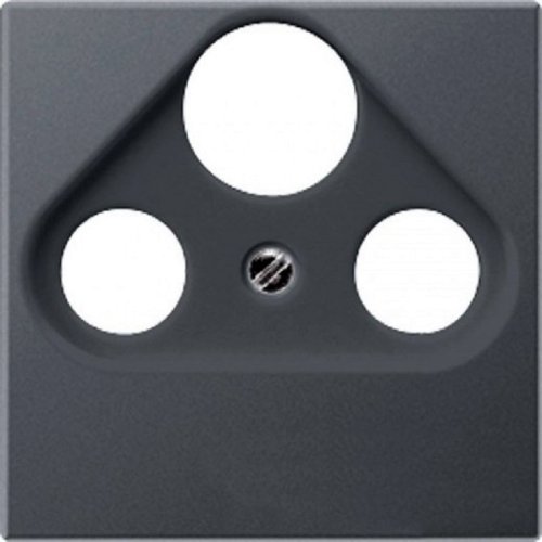 Лицевая панель Jung EcoProfi для 3-м. розетки TV+R+SAT антрацит картинка